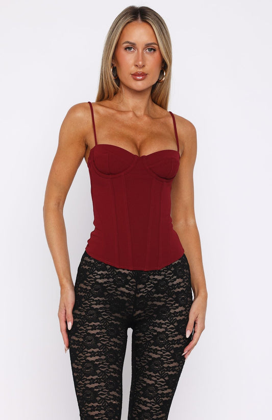 Moonlight Dance Bustier Wine