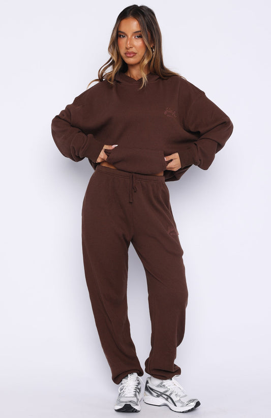 Moving Out Waffle Sweatpants Chocolate