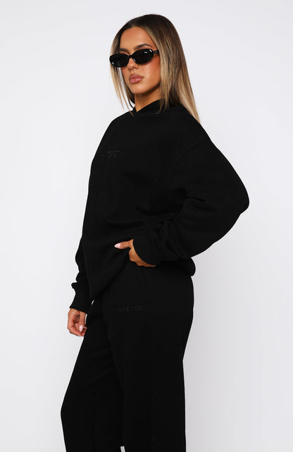Stay Lifted Oversized Hoodie Black