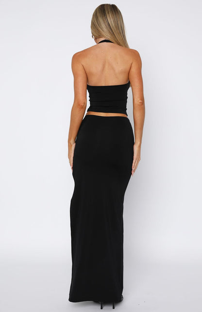 Made You Look Maxi Skirt Black