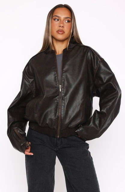 Satellite PU Jacket Chocolate