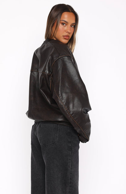 Satellite PU Jacket Chocolate
