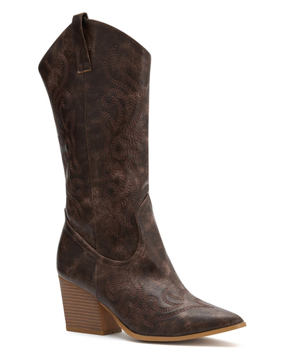 Alice Cowboy Boots Vintage Brown