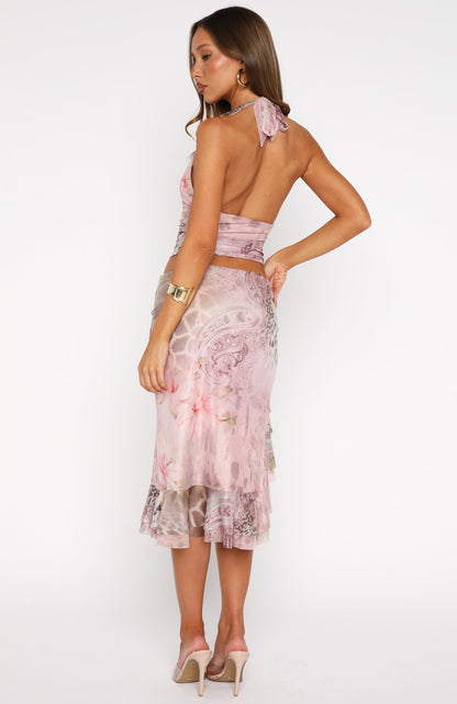 Let It Breathe Midi Skirt Paisley Dreams