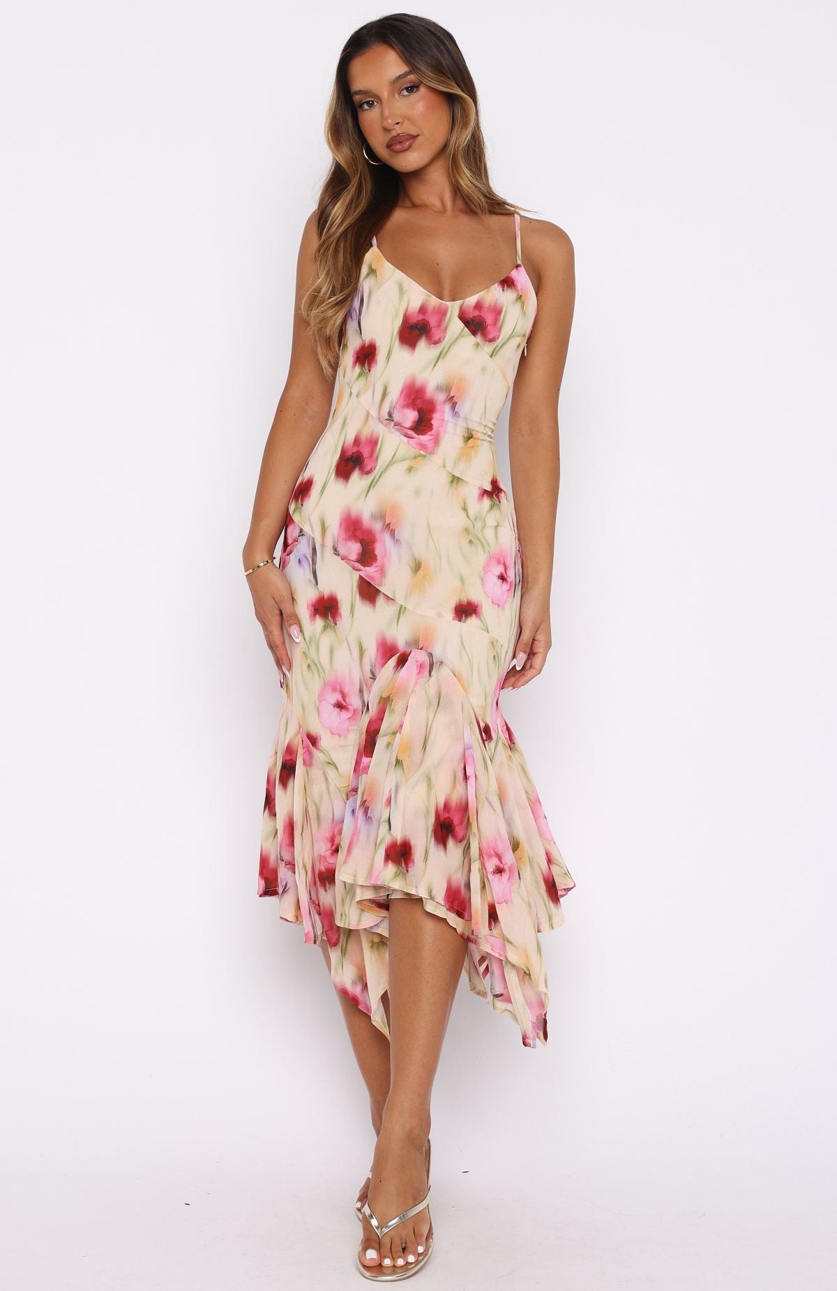 Butterfly Kisses Midi Dress Buttercream Fields