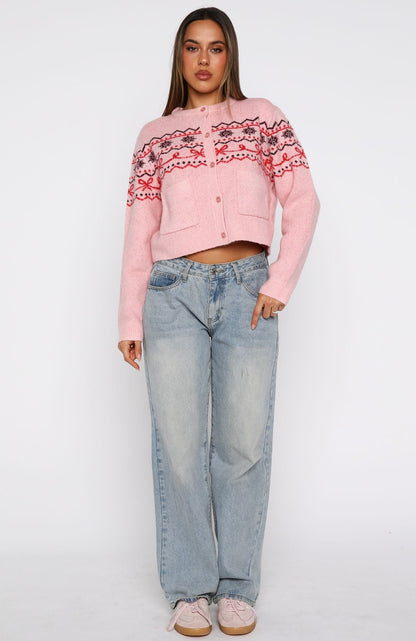 Snowflake Cuddles Knit Cardigan Blossom