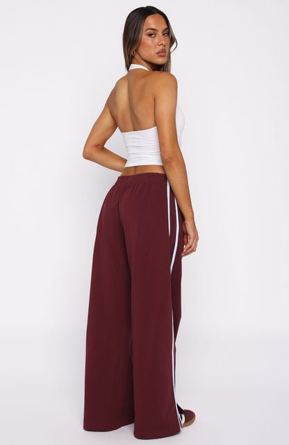 Make Me Promises Pants Burgundy