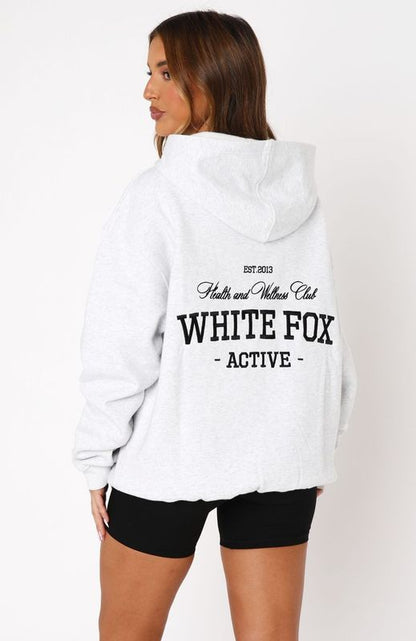 Taking Sides Oversized Hoodie Grey Marle