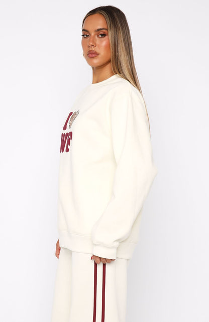 11th Street Concrete Jungle Oversized Sweater Cake Batter