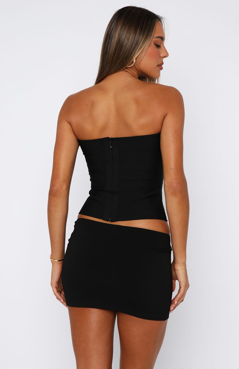 Thought I Was Dreaming Bandage Top Black