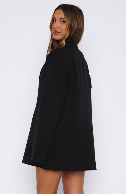 Catch Me Now Oversized Blazer Black