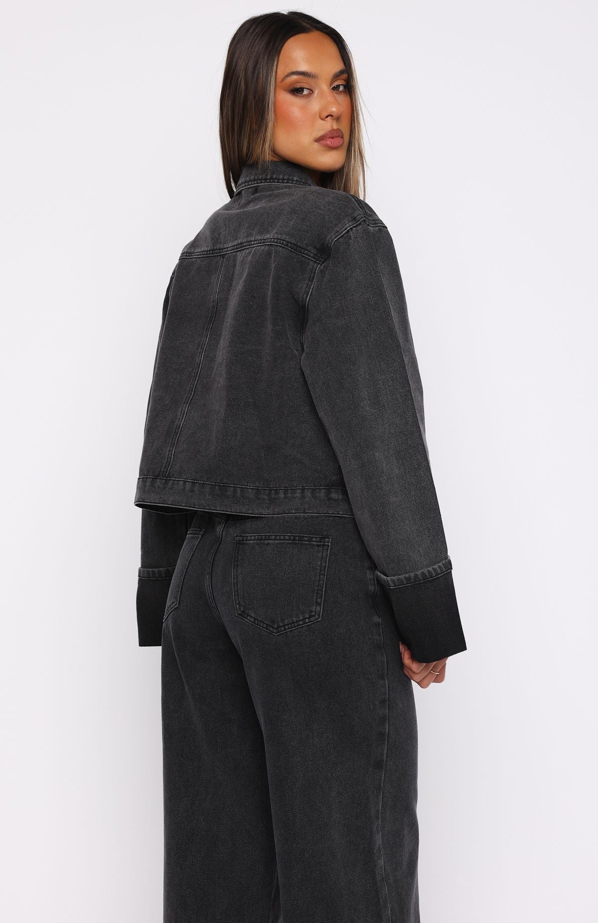 Charlotte Denim Jacket Black Acid