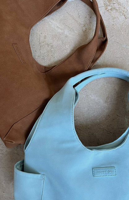 Cariane Shoulder Bag Camel Faux Suede