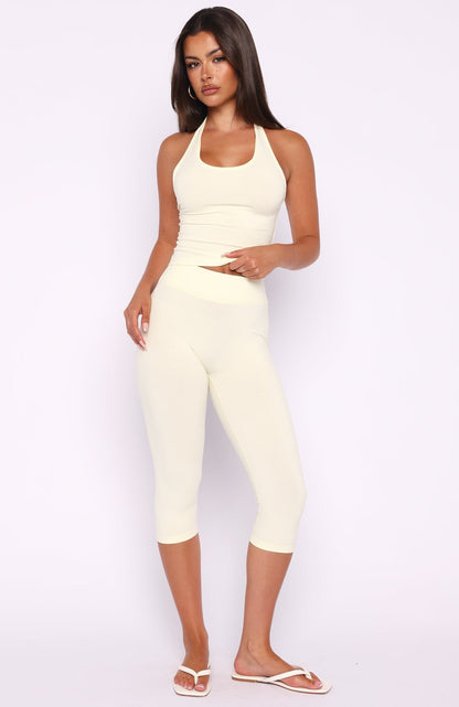 Focus On The Good Capri Pants Lemon