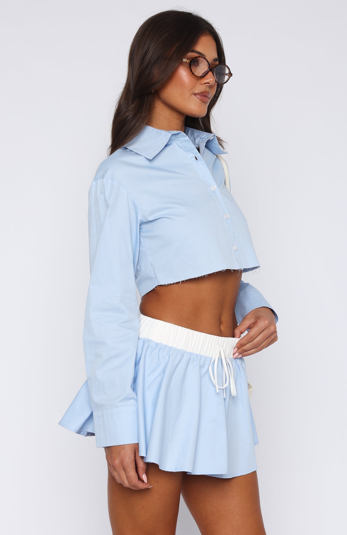 Getting Out Of Hand Mini Skort Blue