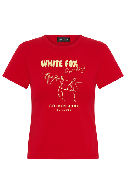 In Paradiso Baby Tee Red