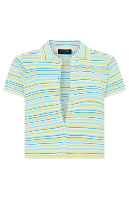 Kiss Me Sweet Knit Shirt Seaside Stripe