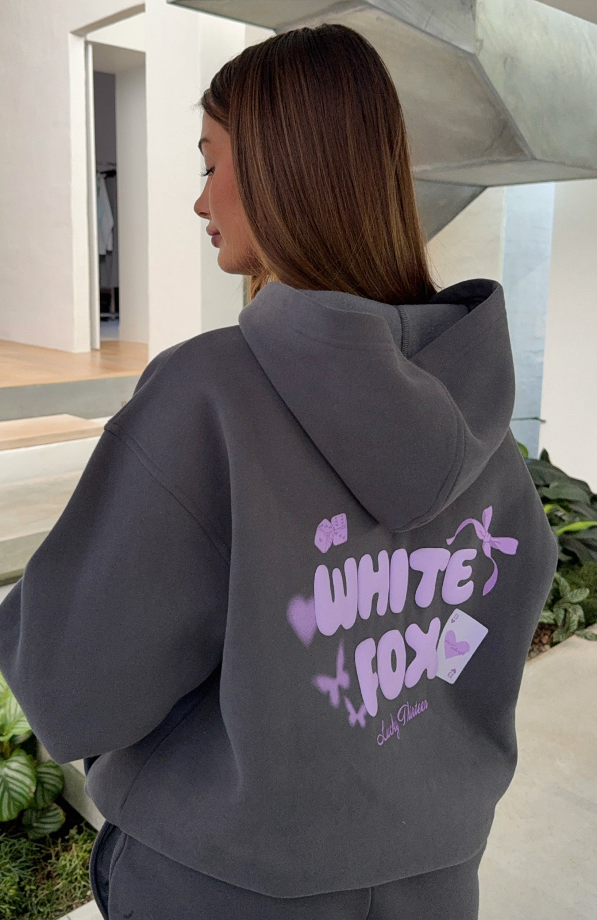 Lucky Thirteen Stephanie Oversized Hoodie Volcanic