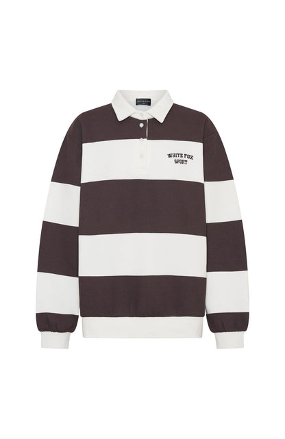 Make It Known Oversized Henley Sweater Dark Chocolate