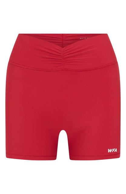 Radiate High Waisted Shorts Cherry Red