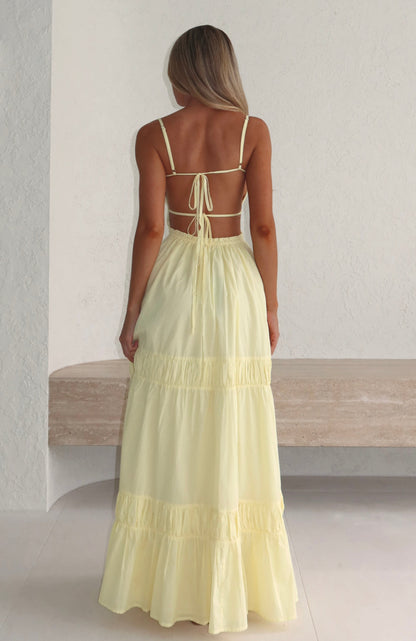 Rumour Has It Maxi Dress Lemon