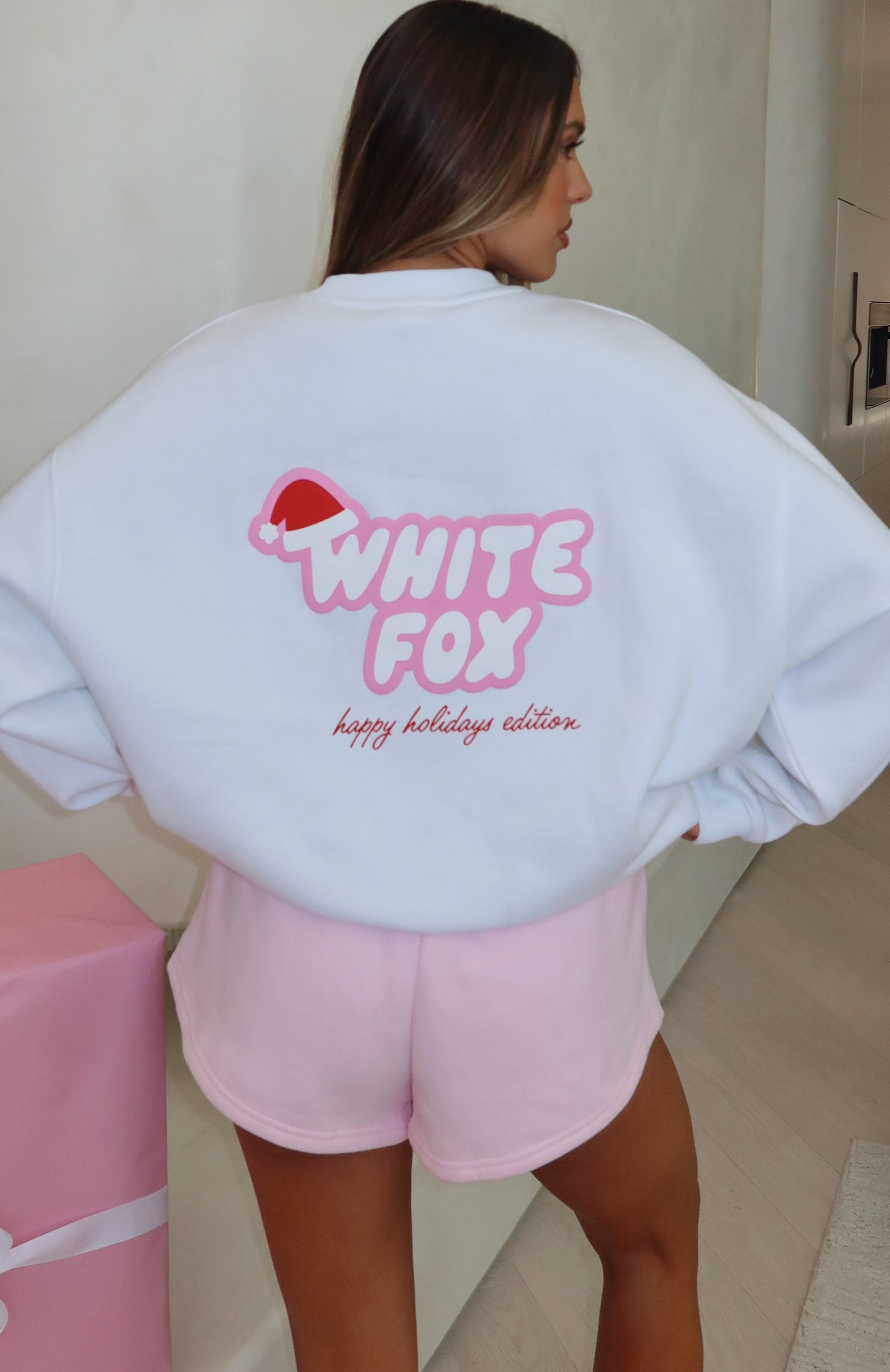 Santa Baby Oversized Sweater White