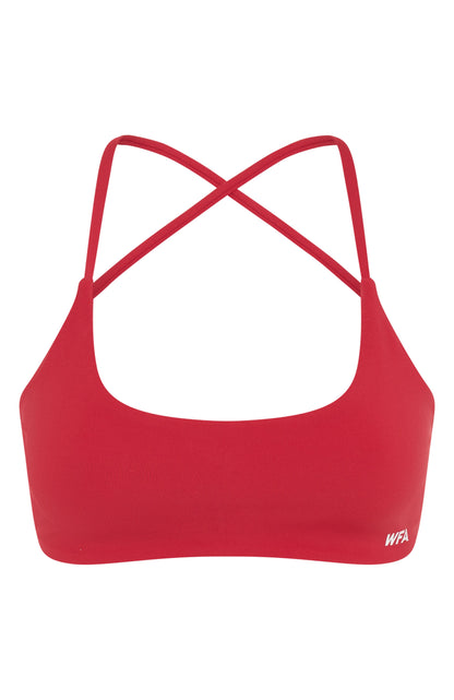 She's Healthy Sports Crop Cherry Red