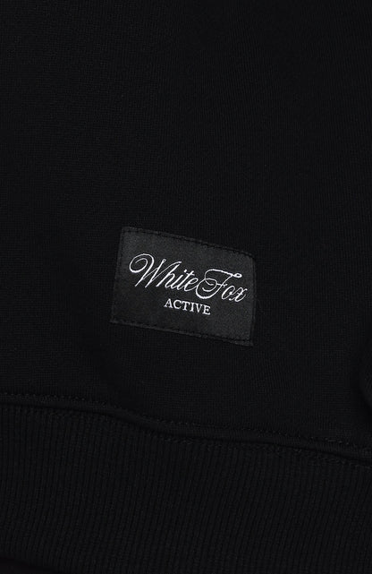 Shutting It Down V Neck Oversized Sweater Black