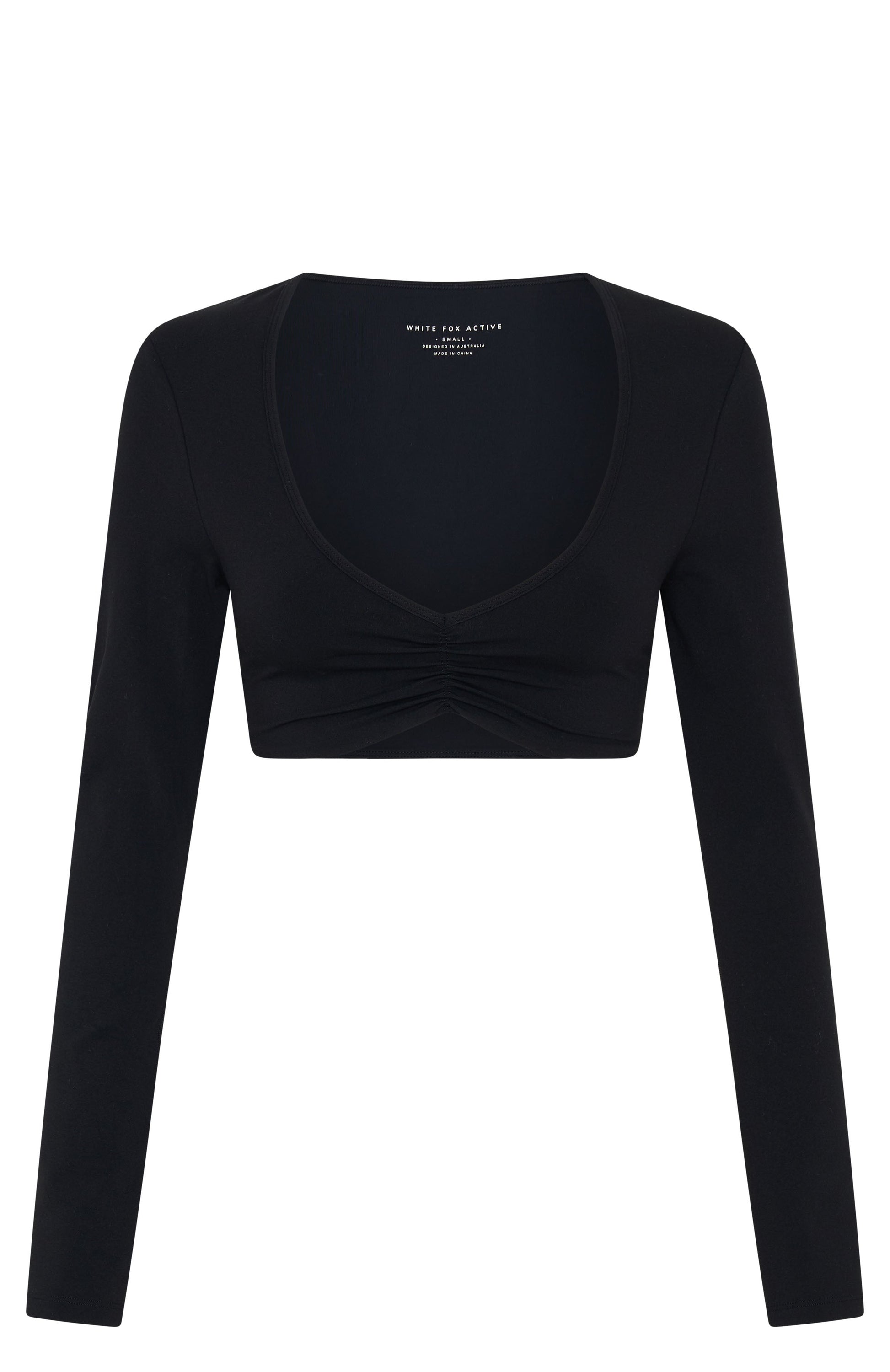 Sync Long Sleeve Crop Black