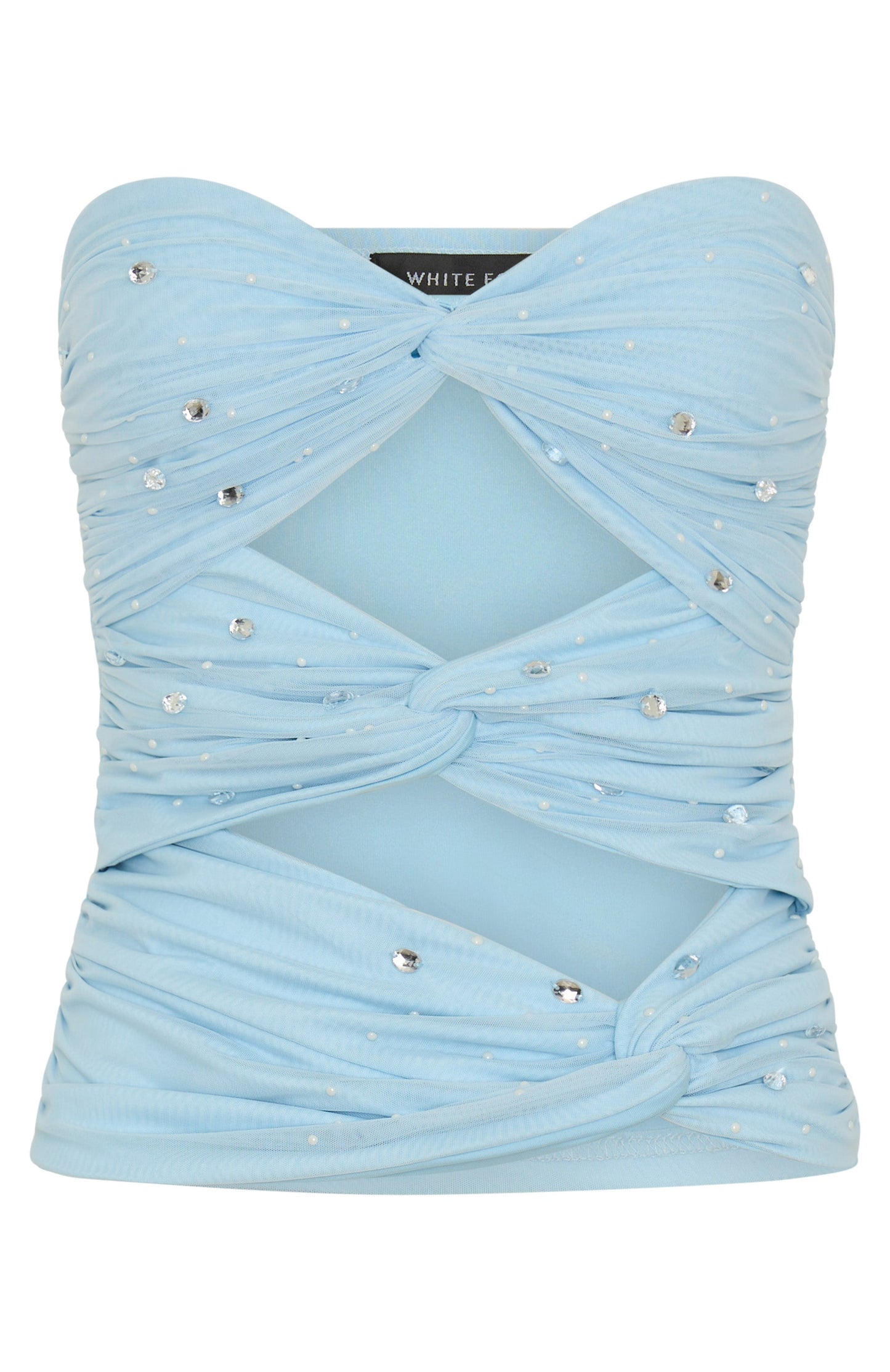 Taking What's Mine Strapless Top Blue
