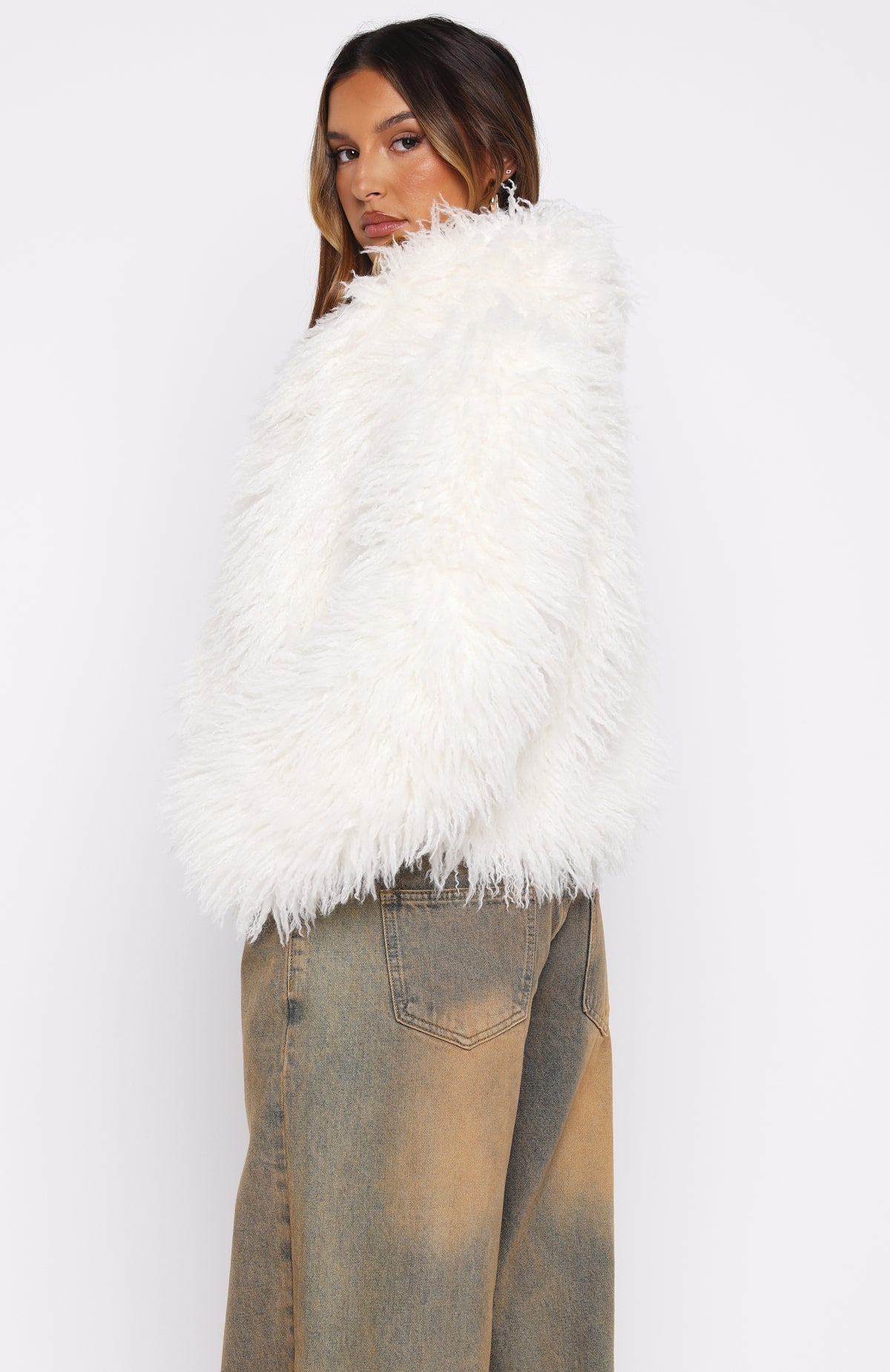 Weekend Away Fur Jacket Cream